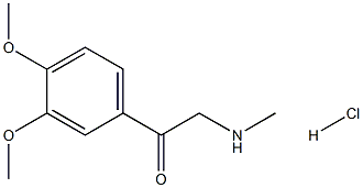 1-(3,4-dimethoxyphenyl)-2-(methylamino)ethanone:hydrochloride 구조식 이미지
