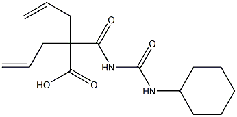 4-Pentenoic acid, 2-((((cyclohexylamino)carbonyl)amino)carbonyl)-2-(2-propenyl)- Structure