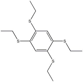 Benzene, 1,2,4,5-tetrakis(ethylthio)- Structure
