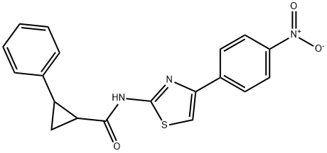 N-[4-(4-nitrophenyl)-1,3-thiazol-2-yl]-2-phenylcyclopropane-1-carboxamide Structure