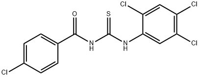 4-chloro-N-{[(2,4,5-trichlorophenyl)amino]carbonothioyl}benzamide 구조식 이미지