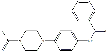 N-[4-(4-acetyl-1-piperazinyl)phenyl]-3-methylbenzamide Structure