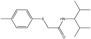 N-(2,4-dimethylpentan-3-yl)-2-(4-methylphenyl)sulfanylacetamide Structure