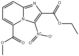 3-Nitro-imidazo[1,2-a]pyridine-2,5-dicarboxylic acid 2-ethyl ester 5-methyl ester Structure