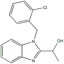 1-(1-(2-chlorobenzyl)-1H-benzo[d]imidazol-2-yl)ethan-1-ol 구조식 이미지