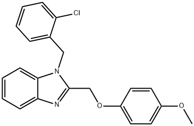 1-(2-chlorobenzyl)-2-((4-methoxyphenoxy)methyl)-1H-benzo[d]imidazole Structure