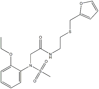 2-(2-ethoxy-N-methylsulfonylanilino)-N-[2-(furan-2-ylmethylsulfanyl)ethyl]acetamide Structure