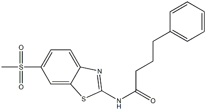 N-(6-methylsulfonyl-1,3-benzothiazol-2-yl)-4-phenylbutanamide Structure