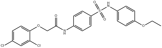 2-(2,4-dichlorophenoxy)-N-(4-{[(4-ethoxyphenyl)amino]sulfonyl}phenyl)acetamide 구조식 이미지