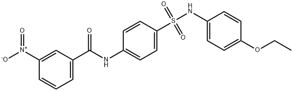 N-(4-{[(4-ethoxyphenyl)amino]sulfonyl}phenyl)-3-nitrobenzamide 구조식 이미지