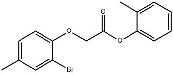 2-methylphenyl (2-bromo-4-methylphenoxy)acetate 구조식 이미지