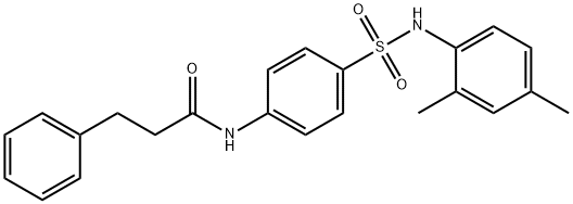 N-(4-{[(2,4-dimethylphenyl)amino]sulfonyl}phenyl)-3-phenylpropanamide Structure