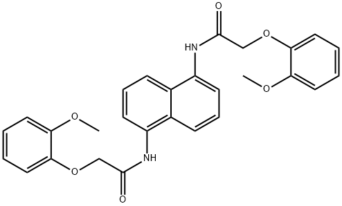 N,N'-1,5-naphthalenediylbis[2-(2-methoxyphenoxy)acetamide] 구조식 이미지