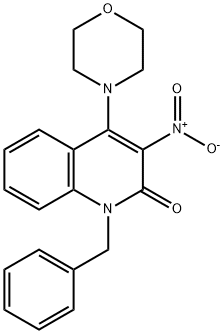 1-benzyl-4-morpholino-3-nitroquinolin-2(1H)-one Structure