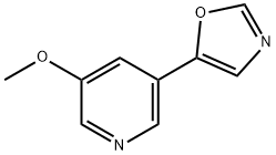 Pyridine, 3-methoxy-5-(5-oxazolyl)- Structure