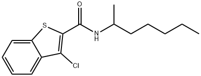 3-chloro-N-heptan-2-yl-1-benzothiophene-2-carboxamide Structure