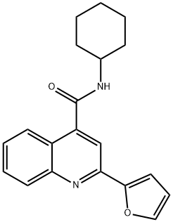 N-cyclohexyl-2-(furan-2-yl)quinoline-4-carboxamide 구조식 이미지