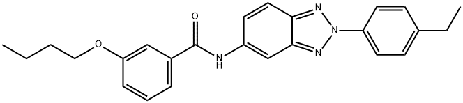 3-butoxy-N-[2-(4-ethylphenyl)-2H-benzotriazol-5-yl]benzamide 구조식 이미지