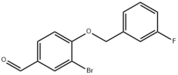 3-bromo-4-[(3-fluorobenzyl)oxy]benzaldehyde Structure