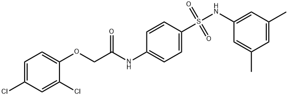 2-(2,4-dichlorophenoxy)-N-(4-{[(3,5-dimethylphenyl)amino]sulfonyl}phenyl)acetamide Structure
