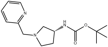 (R)-tert-Butyl 1-(pyridin-2-ylmethyl)pyrrolidin-3-ylcarbamate 구조식 이미지