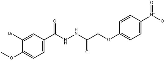 3-bromo-4-methoxy-N'-[(4-nitrophenoxy)acetyl]benzohydrazide 구조식 이미지