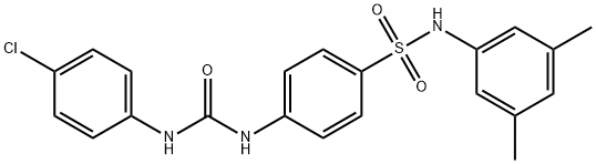 4-({[(4-chlorophenyl)amino]carbonyl}amino)-N-(3,5-dimethylphenyl)benzenesulfonamide Structure