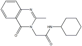 N-cyclohexyl-2-(2-methyl-4-oxoquinazolin-3-yl)acetamide Structure