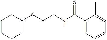 N-(2-cyclohexylsulfanylethyl)-2-methylbenzamide Structure