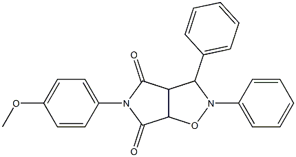 5-(4-methoxyphenyl)-2,3-diphenyltetrahydro-4H-pyrrolo[3,4-d]isoxazole-4,6(5H)-dione Structure