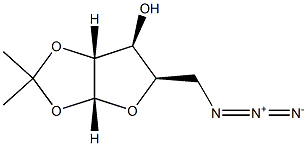 (3aR,5R,6S,6aR)-5-(azidomethyl)-2,2-dimethyl-tetrahydro-2H-furo[2,3-d][1,3]dioxol-6-ol 구조식 이미지