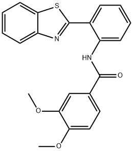 N-(2-(benzo[d]thiazol-2-yl)phenyl)-3,4-dimethoxybenzamide 구조식 이미지