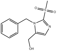 (1-benzyl-2-methanesulfonyl-1H-imidazol-5-yl)methanol 구조식 이미지