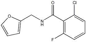 2-chloro-6-fluoro-N-(furan-2-ylmethyl)benzamide 구조식 이미지