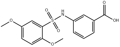 3-((2,5-dimethoxyphenyl)sulfonamido)benzoic acid Structure