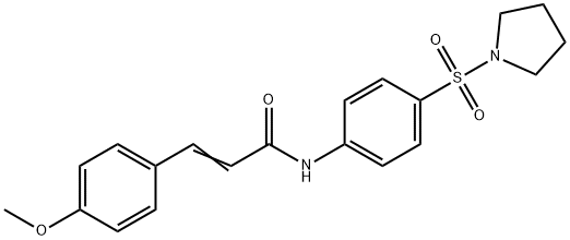 3-(4-methoxyphenyl)-N-[4-(1-pyrrolidinylsulfonyl)phenyl]acrylamide 구조식 이미지