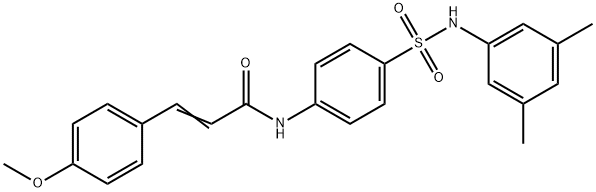 N-(4-{[(3,5-dimethylphenyl)amino]sulfonyl}phenyl)-3-(4-methoxyphenyl)acrylamide 구조식 이미지