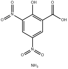 Benzoic acid, 2-hydroxy-3,5-dinitro-, monoammonium salt Structure