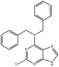 N,N-dibenzyl-2-chloro-9H-purin-6-amine Structure