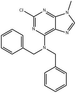 N,N-dibenzyl-2-chloro-9-methyl-9H-purin-6-amine 구조식 이미지