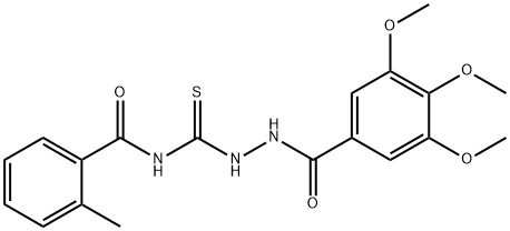 2-methyl-N-{[2-(3,4,5-trimethoxybenzoyl)hydrazino]carbonothioyl}benzamide 구조식 이미지