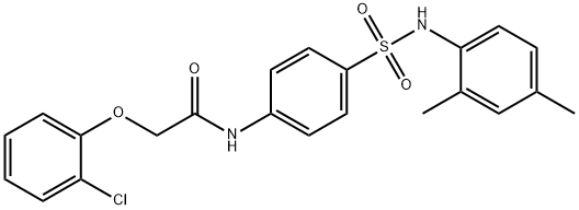 2-(2-chlorophenoxy)-N-(4-{[(2,4-dimethylphenyl)amino]sulfonyl}phenyl)acetamide Structure