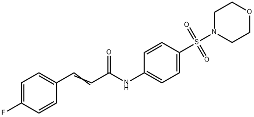 3-(4-fluorophenyl)-N-[4-(4-morpholinylsulfonyl)phenyl]acrylamide 구조식 이미지