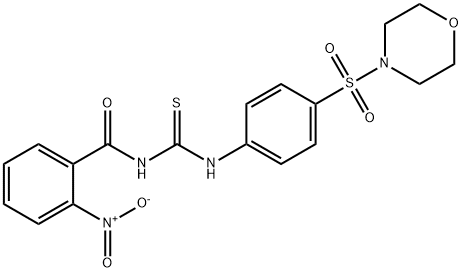 N-({[4-(4-morpholinylsulfonyl)phenyl]amino}carbonothioyl)-2-nitrobenzamide Structure