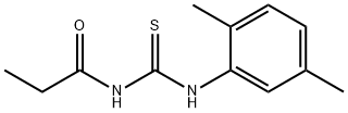 N-{[(2,5-dimethylphenyl)amino]carbonothioyl}propanamide 구조식 이미지