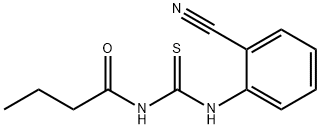 N-{[(2-cyanophenyl)amino]carbonothioyl}butanamide Structure