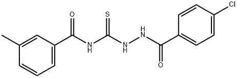 N-{[2-(4-chlorobenzoyl)hydrazino]carbonothioyl}-3-methylbenzamide Structure