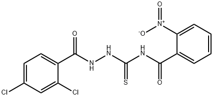 N-{[2-(2,4-dichlorobenzoyl)hydrazino]carbonothioyl}-2-nitrobenzamide Structure