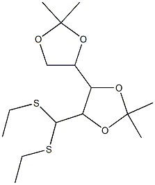 4-[bis(ethylsulfanyl)methyl]-5-(2,2-dimethyl-1,3-dioxolan-4-yl)-2,2-dimethyl-1,3-dioxolane Structure