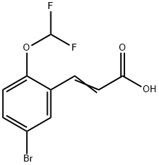 (2E)-3-[5-Bromo-2-(difluoromethoxy)phenyl]acrylic acid Structure